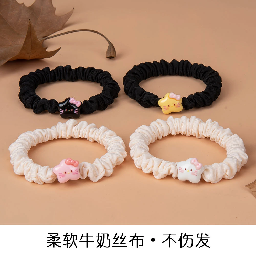 可爱五角星星小肠发圈女生头绳宽松头绳扎头发橡皮筋高弹力小皮筋