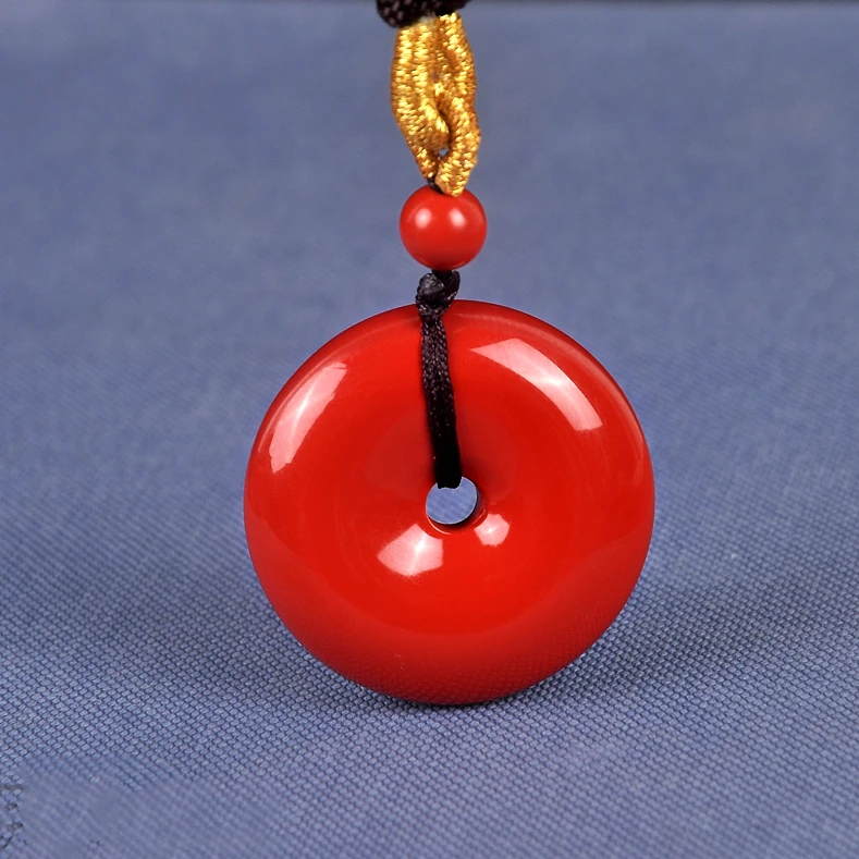 瑞思祥 瑞思祥 【高含量红砂】天然砂平安扣吊坠