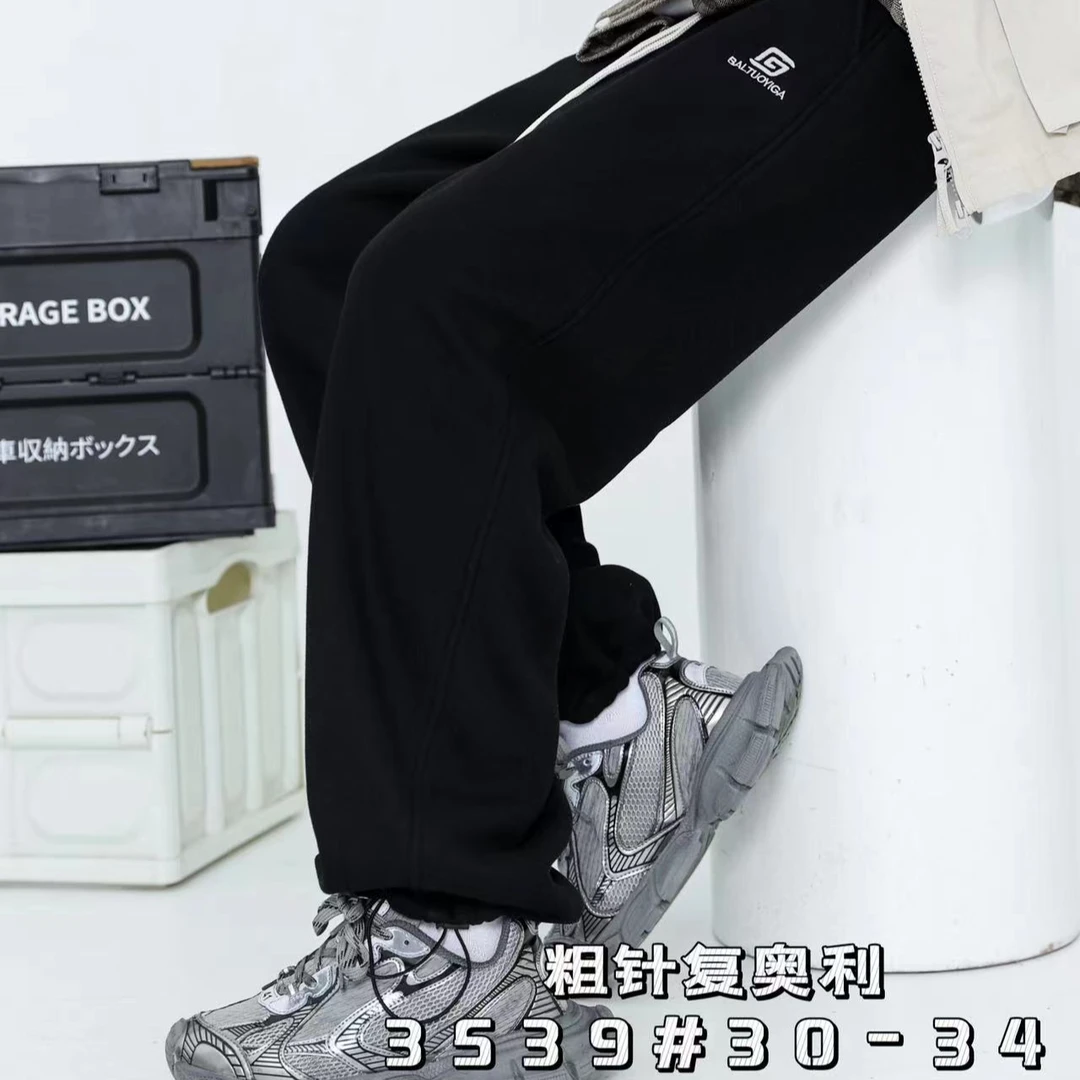 青少年30-34宽松时尚百搭加绒运动裤BN3539