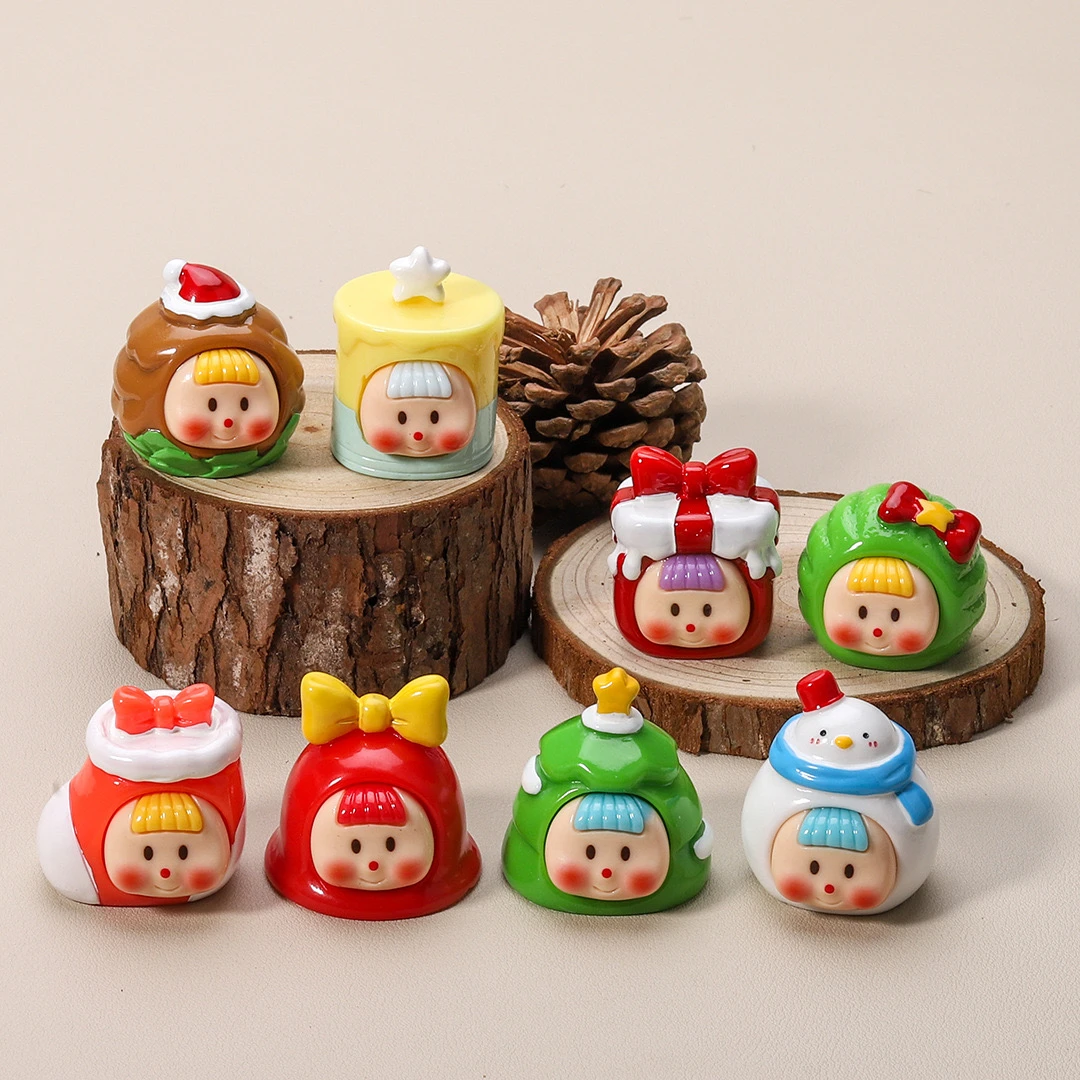 【代拆】手绘圣诞妹妹DIY树脂立体卡通摆件