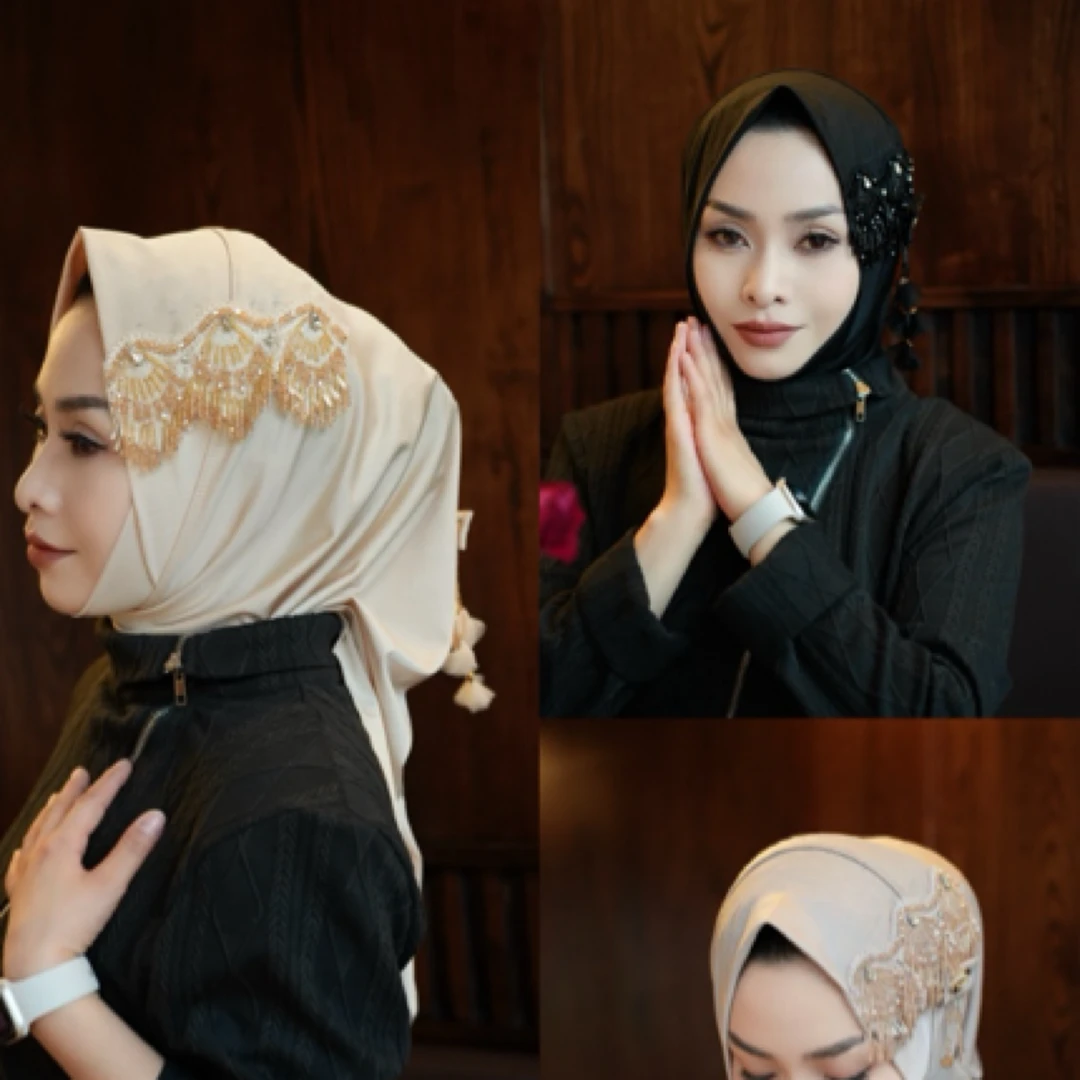 秀英.菲戈冬季加厚简约复古英伦风时尚百搭盖头【奔放】套头巾