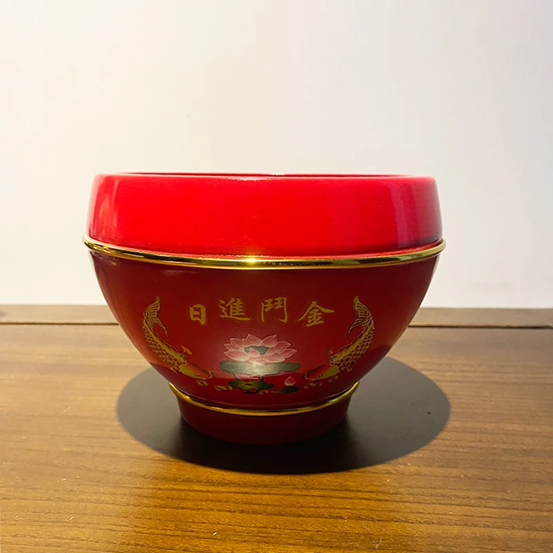 新款潮汕实木米升筒米斗量家用桌面装饰用品直径14cm高度10.5cm