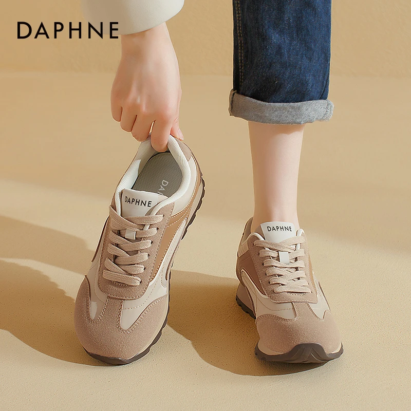 达芙妮华夫阿甘鞋女2025爆款秋冬运动鞋小蛮腰显脚小复古德训鞋子