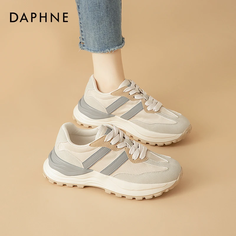 达芙妮小蛮腰阿甘鞋女鞋2025爆款秋冬复古经典运动鞋厚底休闲板鞋