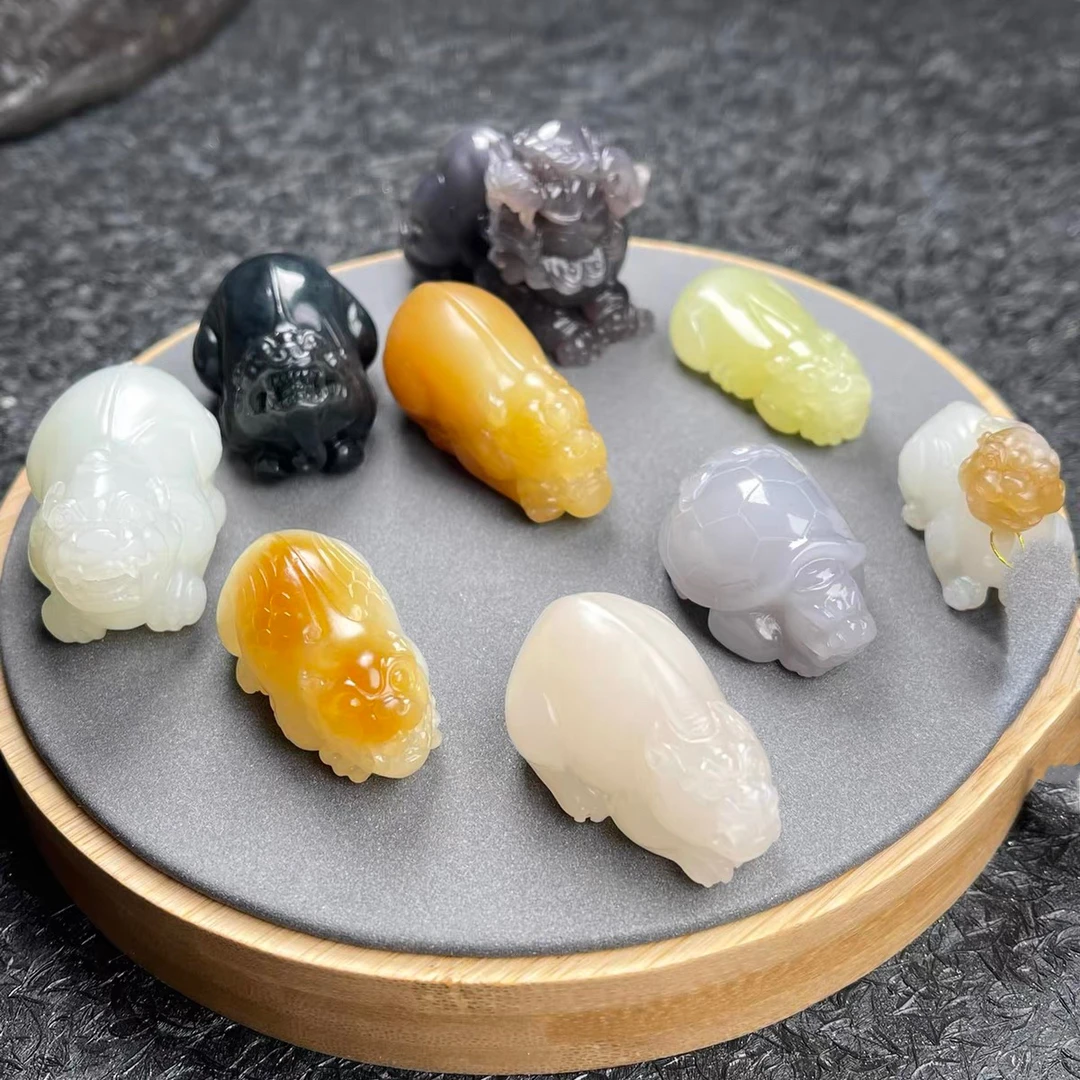 新疆和田玉原石白玉青花原料吊坠挂件把件手串（多样性发货）