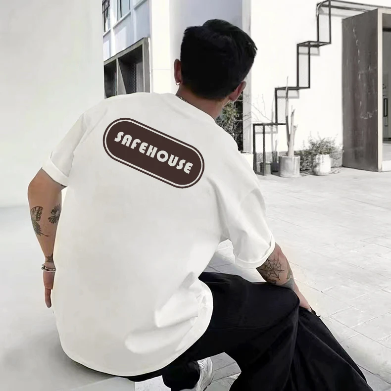 夏季新款纯棉短袖t恤男宽松男女美式复古卡通国潮ins情侣半袖上衣