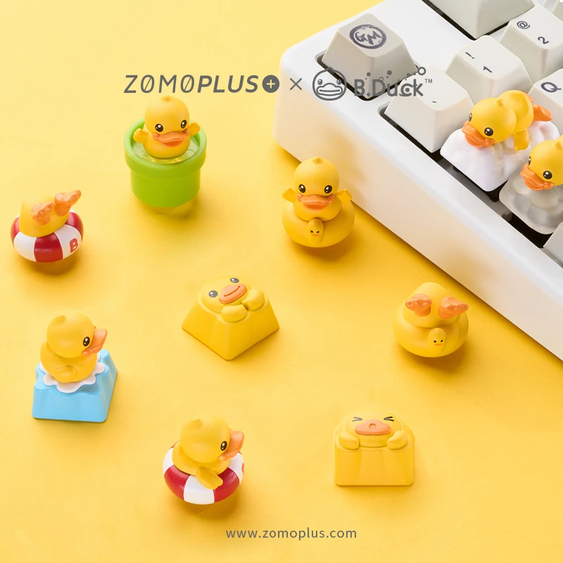 ZOMO X B.Duck小黄鸭盲盒玩具个性机械键盘帽送男女朋友 单颗键帽