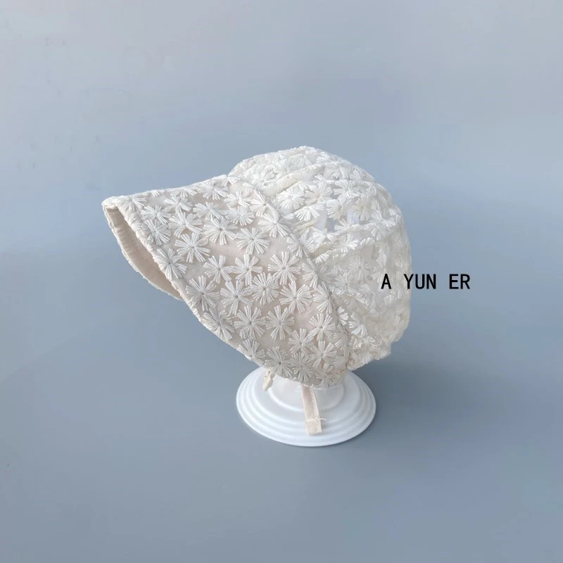 夏季婴儿遮阳帽春秋透气薄款防晒帽子幼儿女宝宝公主帽夏天太阳帽