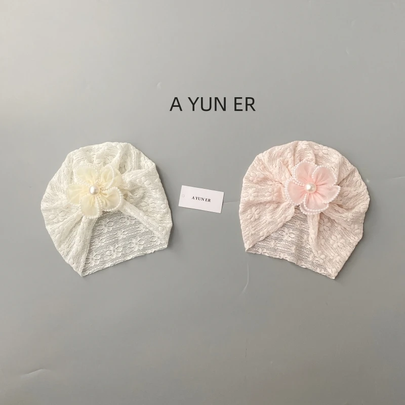 婴儿帽子春夏季薄款透气护囟门印度帽女宝宝甜美可爱小月龄囟门帽