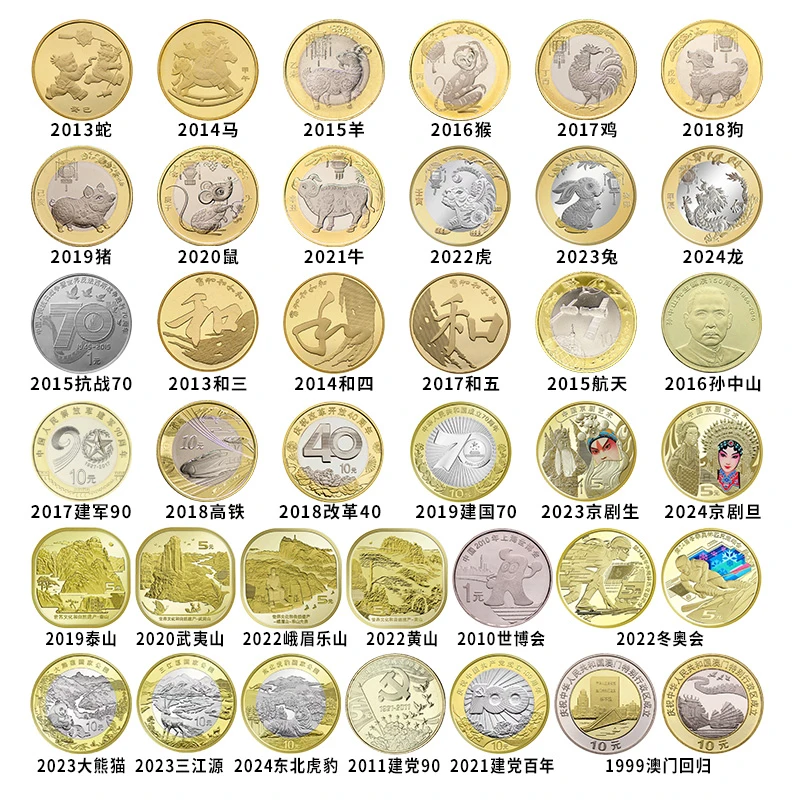 法定货币【直播现拆】 现拆m袋对对碰（许愿生肖）38种纪念币随机