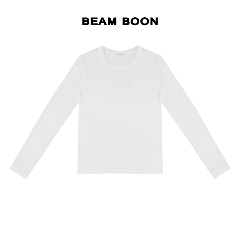 Beam Boon|【米糯T】进口奥地利兰精天丝美利奴羊毛混纺显瘦打底衫