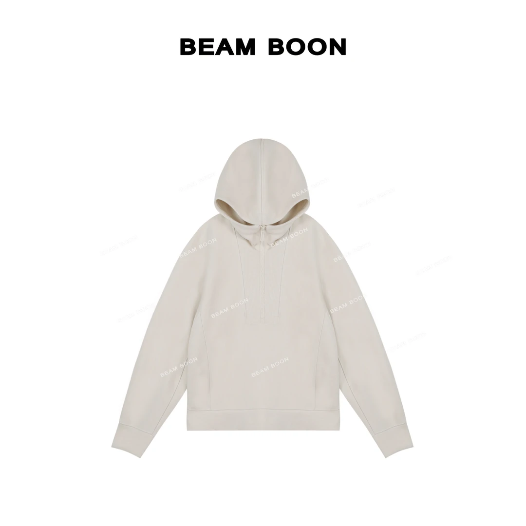 Beam Boon|【江南卫衣】JN*进口澳洲羊毛混纺暖软亲肤立领连帽上衣
