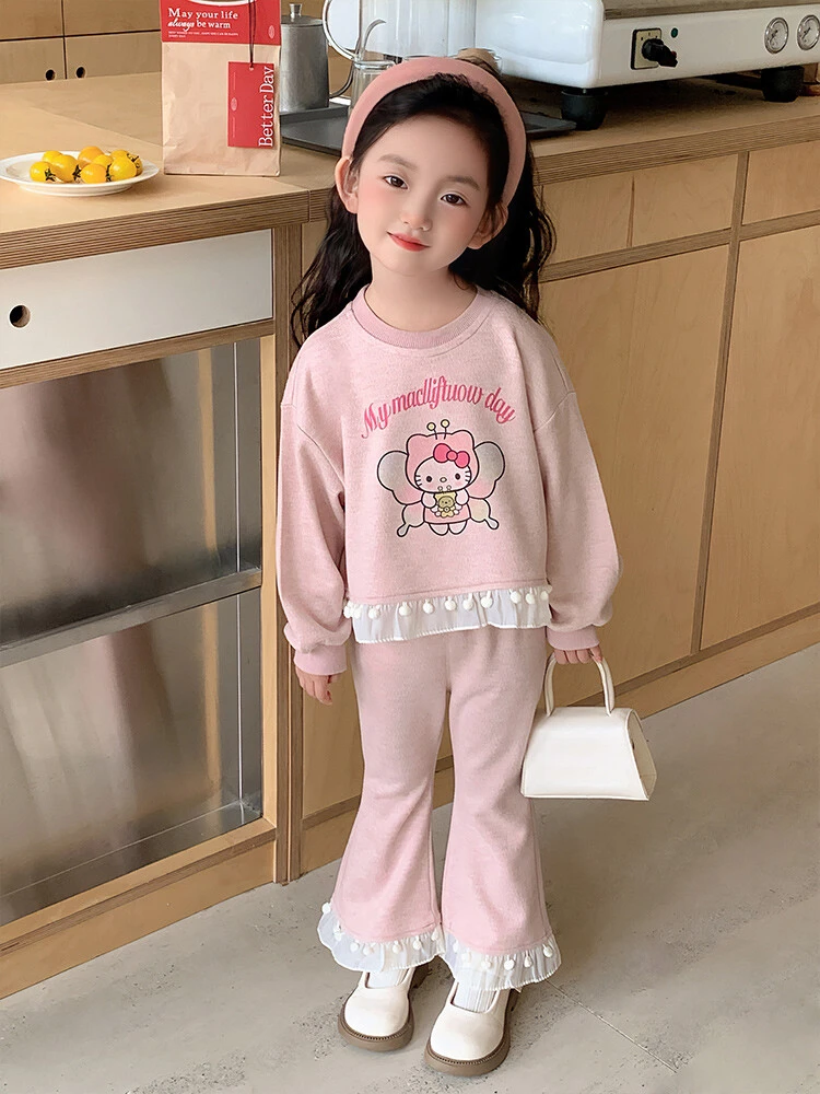 萌娃幼儿园穿搭合集女童春秋季韩版套装小清新卫衣卫裤甜美两件套