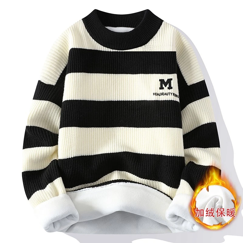 毛衣男士半高领青少年学生加厚秋冬季针织打底衫韩版潮流时尚毛衣
