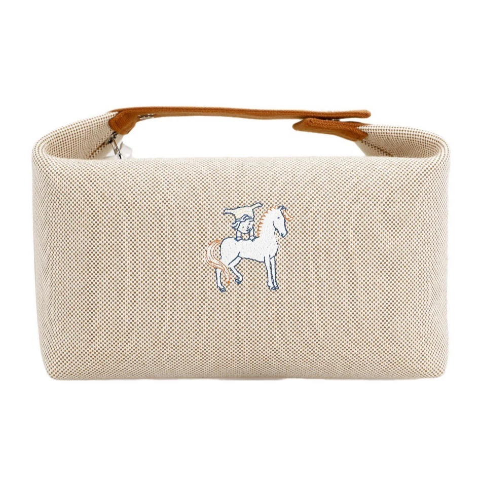 全新未使用 Hermes/爱马仕 小花6娜TP027977饭盒包 大号 金棕色