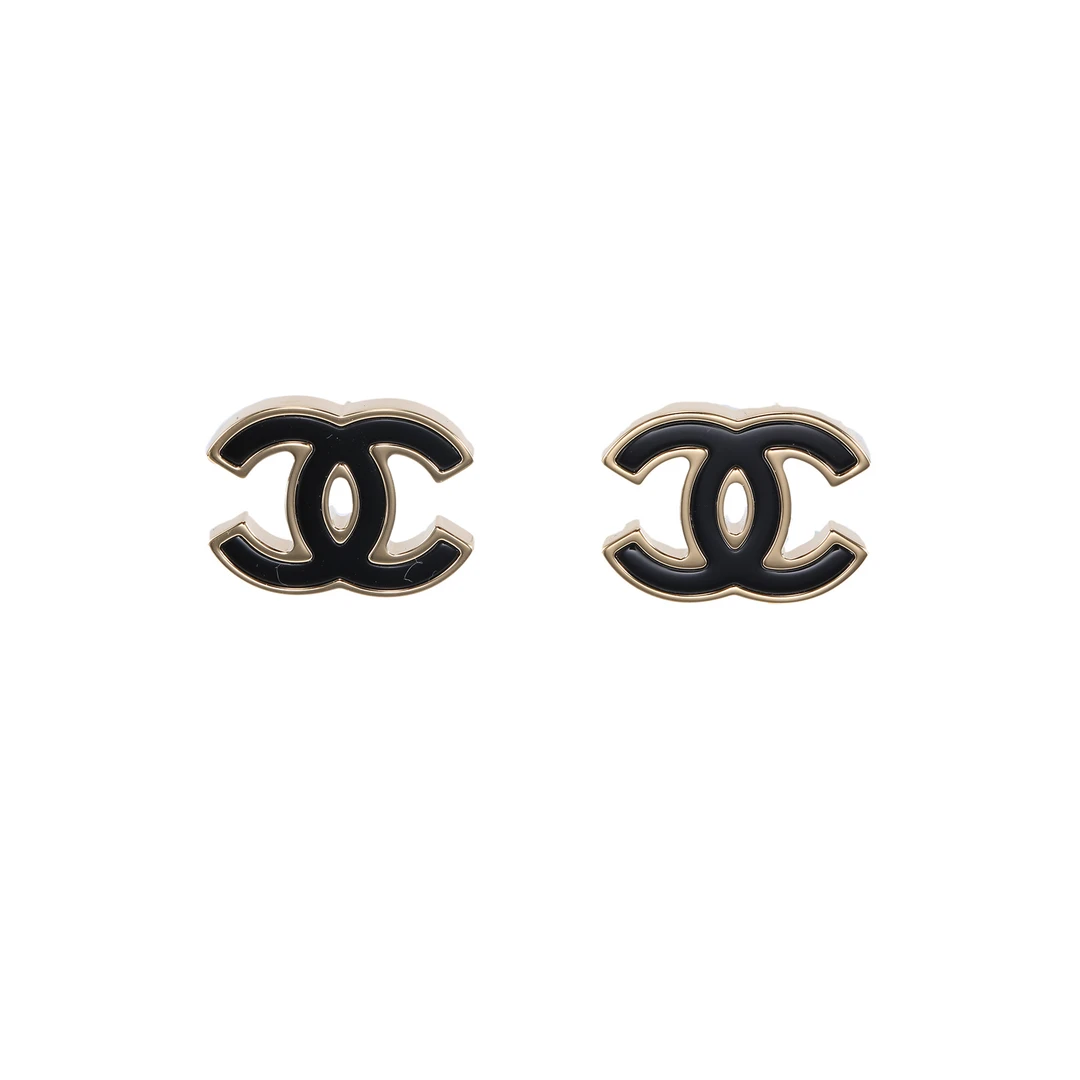 全新未使用 Chanel/香奈儿 小花6娜TP02980024B 黑金双C 耳环