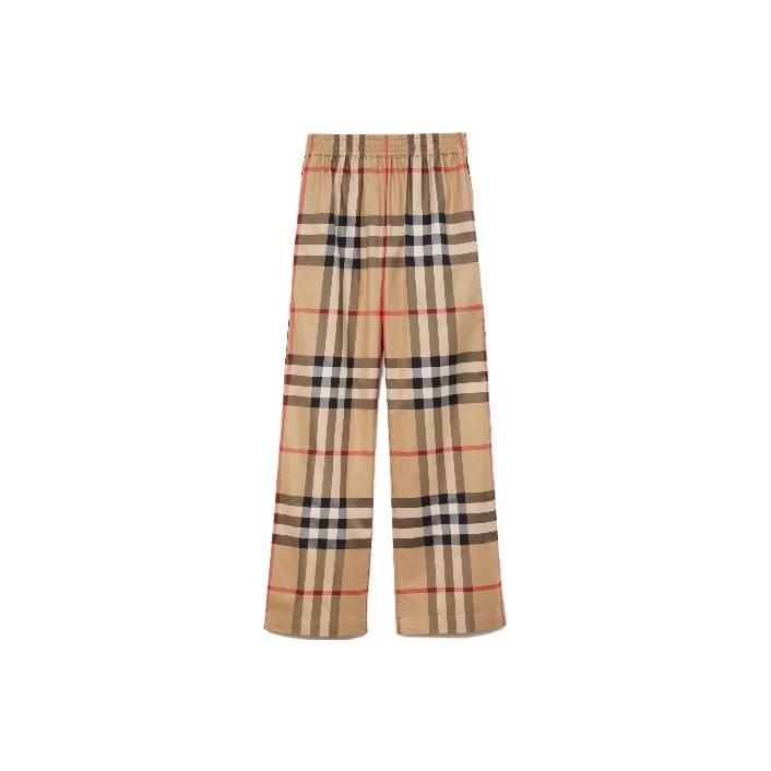 全新未使用 BURBERRY/博柏利 小花6娜TP026264休闲裤巴宝莉格子