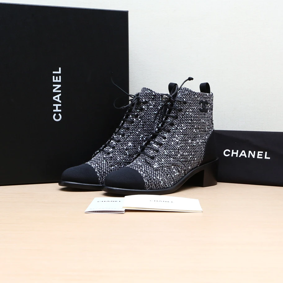 99新 Chanel/香奈儿 -100小花6娜P234448935高跟鞋拼色 37码