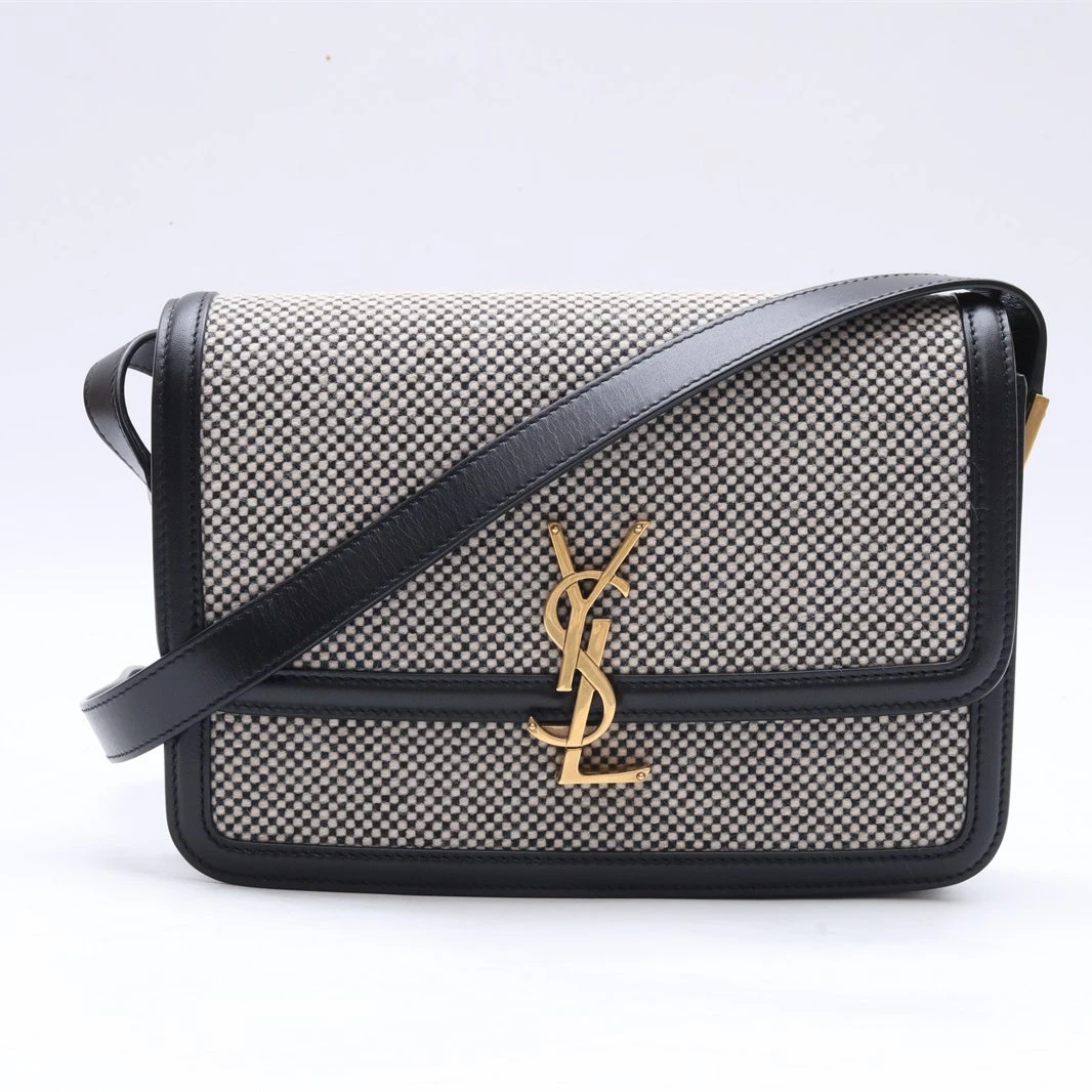 99新 YSL/圣罗兰 小花6娜P234347190邮差包 拼色 帆布