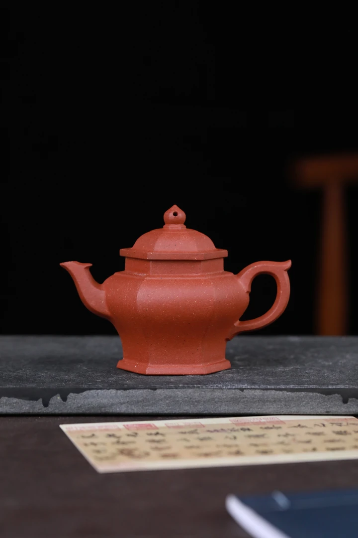 《六方凤鸣》大红泥原矿0添加 120cc 手工制作 零抛光零酸洗