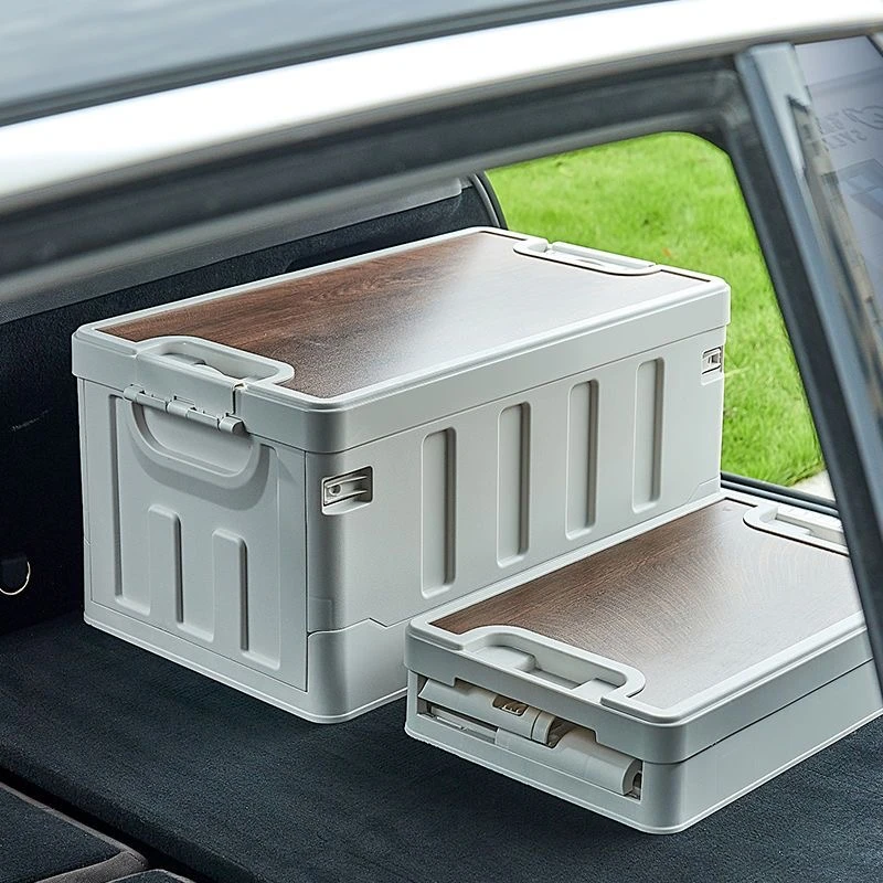 新款露营箱子案板箱整理箱户外野营野餐可切菜箱车载用折叠收纳箱