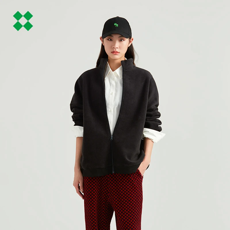 【SMP】秋冬男女同款毛巾绒加厚针织拉链外套117422116233