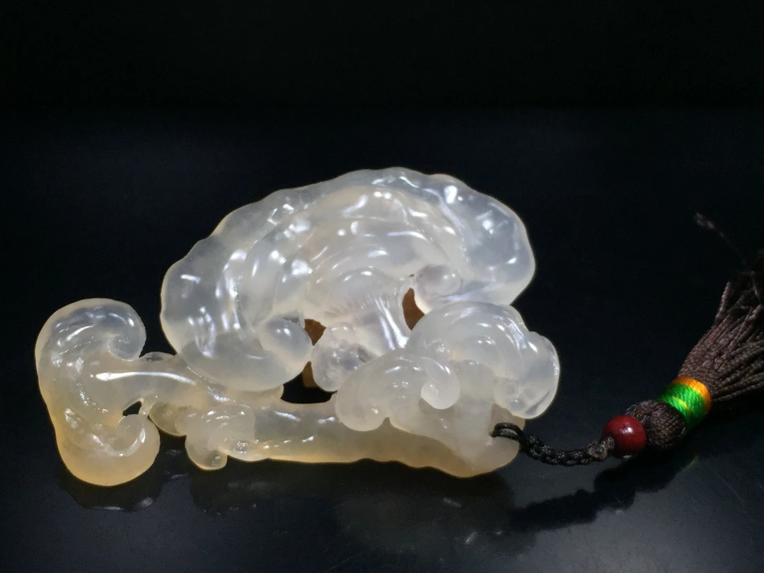 精品寿山高山晶 灵芝 雅玩件