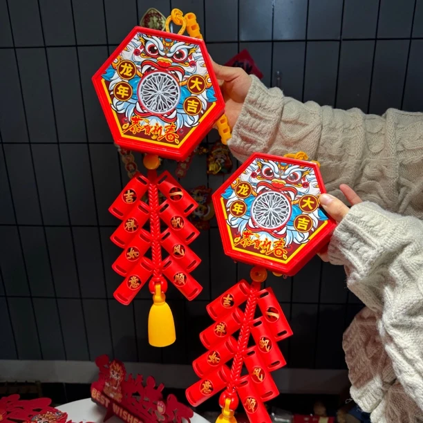 新年烟花泡泡机发光烟火喜庆鞭炮爆竹礼花泡泡机儿童过年玩具
