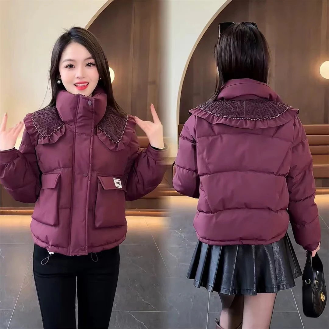 7102【衣长50】新款时尚洋气棉衣外套冬季小个子加厚保暖棉袄