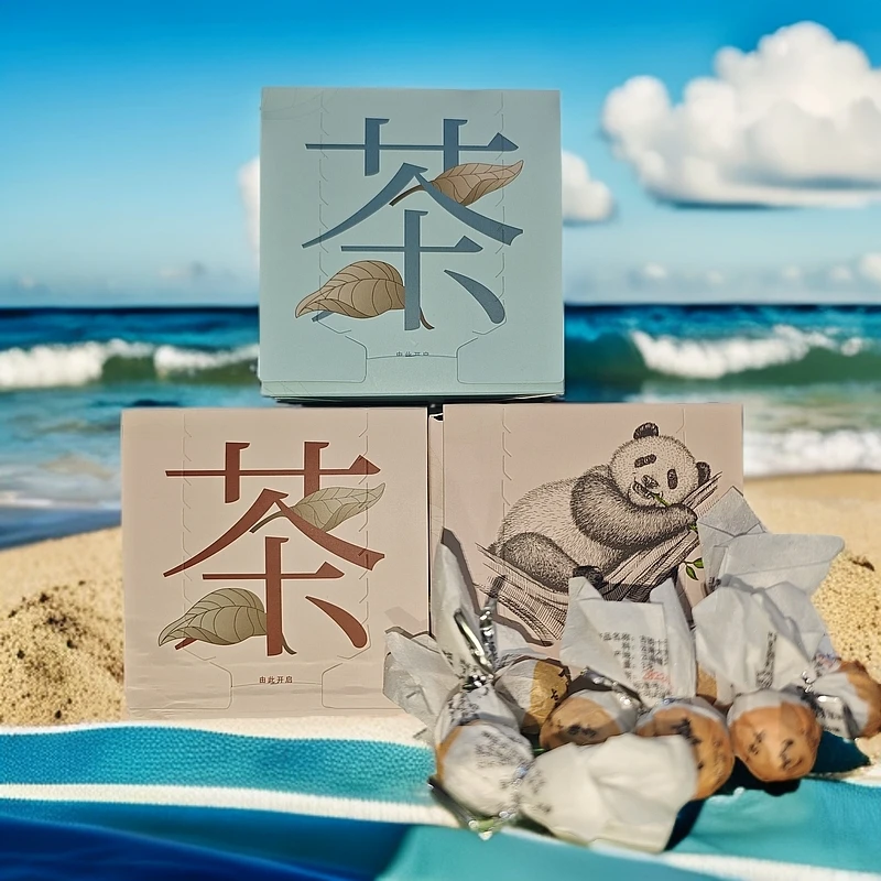龙珠手工精品小沱茶组合装(生 红 白)风庆晒红 邦东生茶 毫香白茶