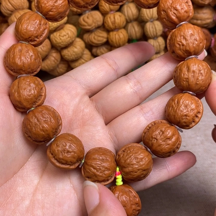 【闪购商品】文玩核桃手串光头一道筋