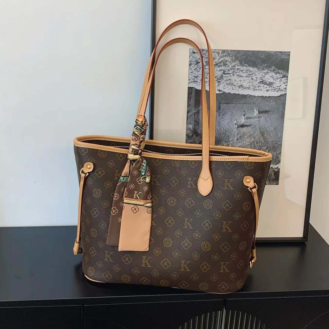 【1032】托特包时尚百搭休闲新款单肩斜挎潮流高品质印花女包女士