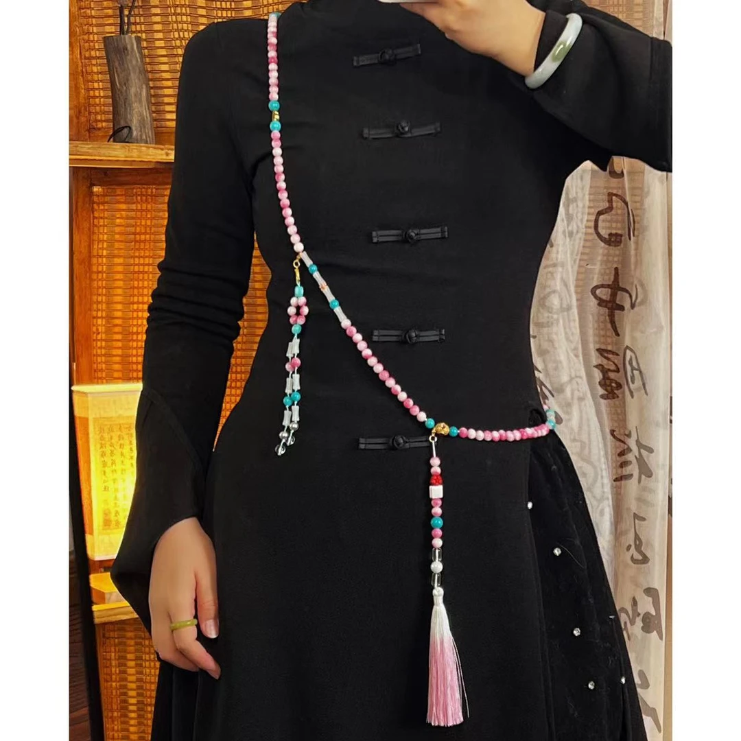 铜合金项链 MeMe原创手作 新中式斜挎链 手工原创设计 国风长链