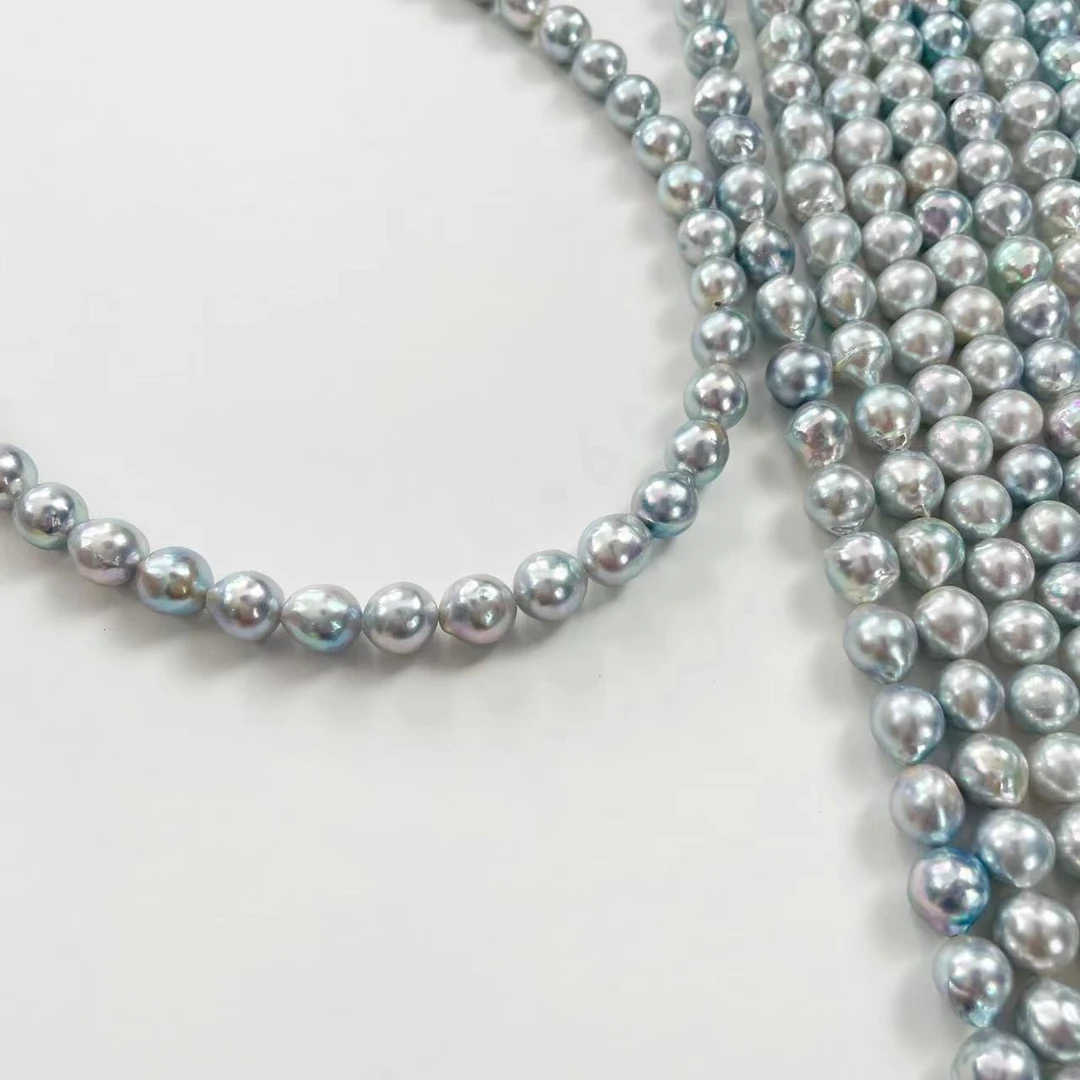 DM3003 akoya真多麻色圆巴满珠珍珠项链7-8mm多样性发货 (发一)