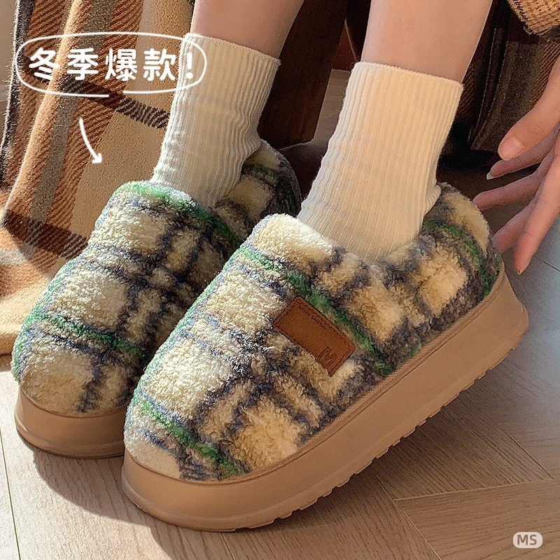 包跟软底舒适冬季棉鞋厚底休闲百搭外穿居家棉拖鞋简约女柔软保暖