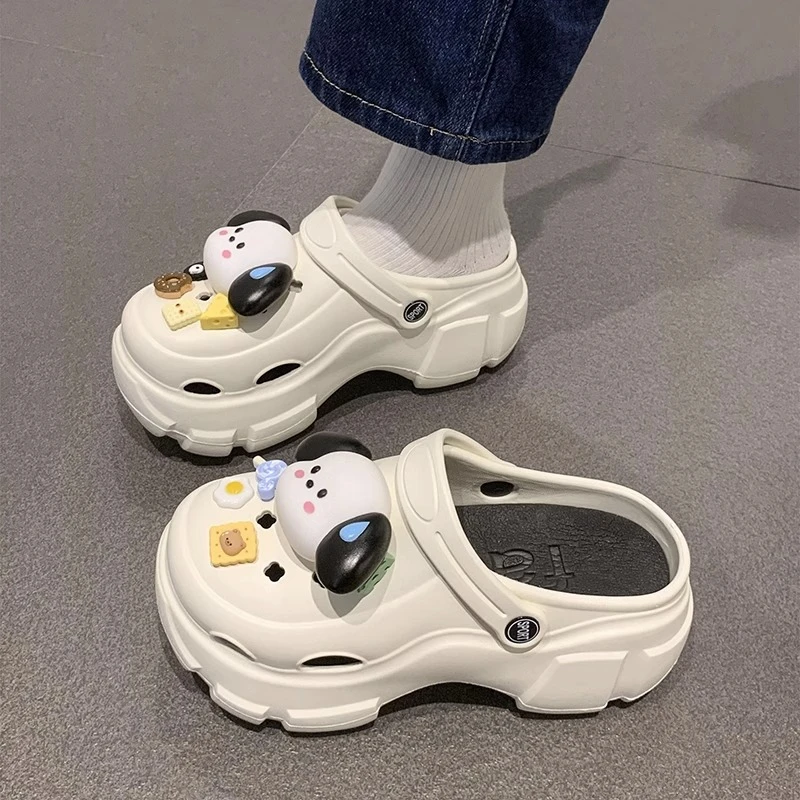 情侣款网红爆款洞洞鞋女款厚底增高防滑可爱沙滩凉拖鞋外穿夏季