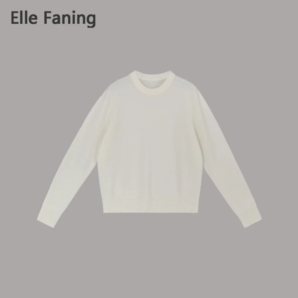 芒果优选-雪融芝士羊绒羊毛混纺套头针织