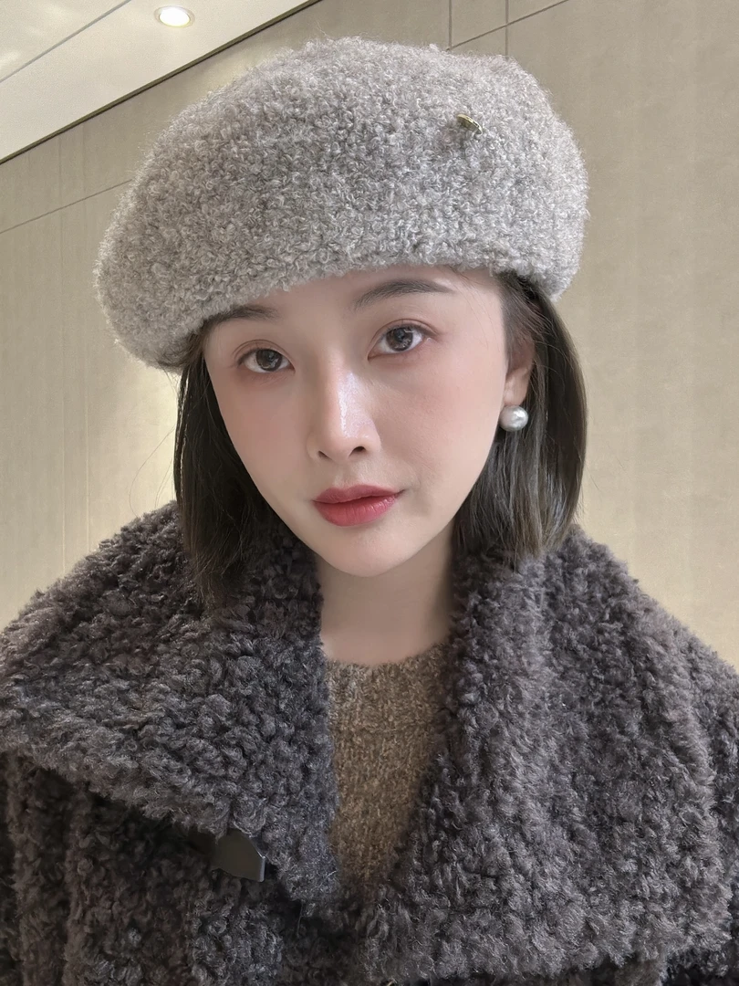 小雨帽社 高品质东大门秋冬新款贝雷帽 保暖画家帽显脸小文艺帽子