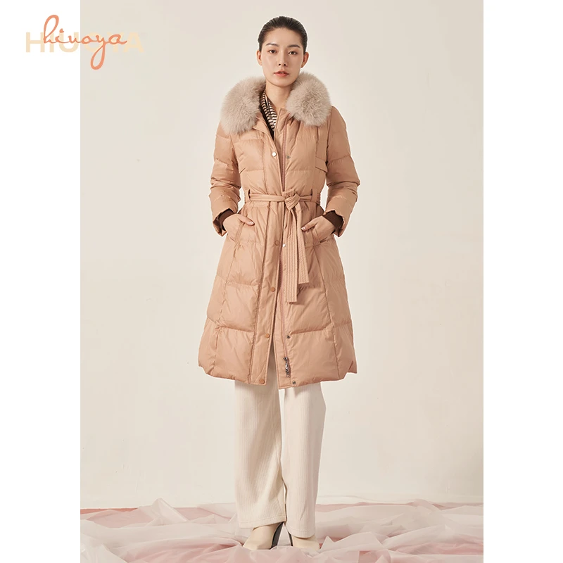 柚盐【保暖羽绒服】冬季中长款保暖收腰女士加厚羽绒服22479298