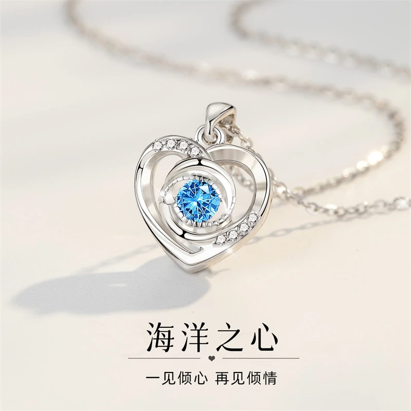 坠链均足银 项链女款七夕礼物送女友老婆礼物999纯银爱心吊坠首饰