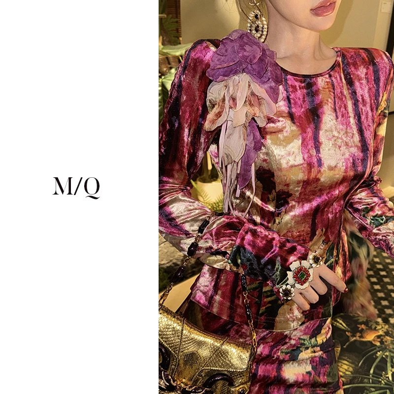 M/Q〔浮光莫奈〕气质流光感上衣MQ8153