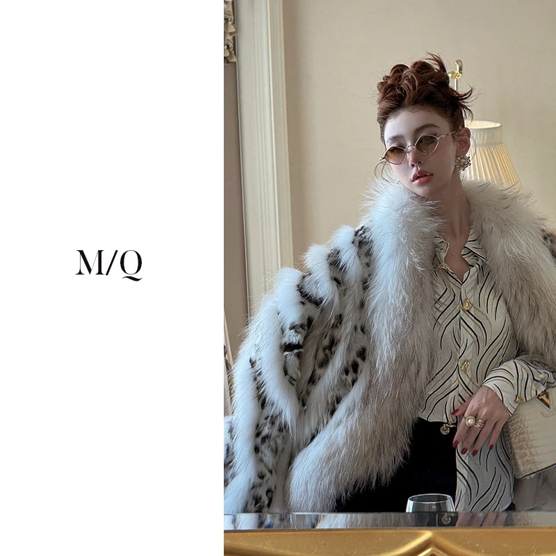 M/Q〔夺目白富美〕高奢貉子毛皮草外套MQ8118