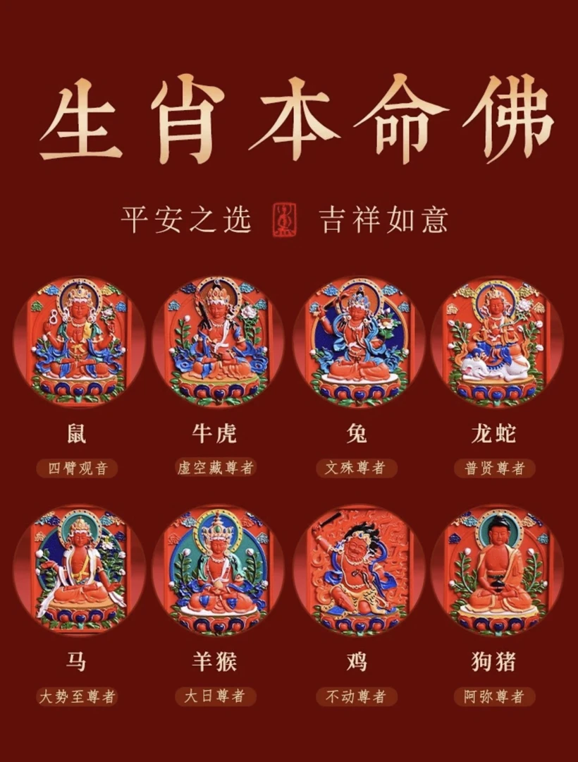 含辰砂工艺品高含量朱砂彩绘八大生肖守护神本命年吊坠