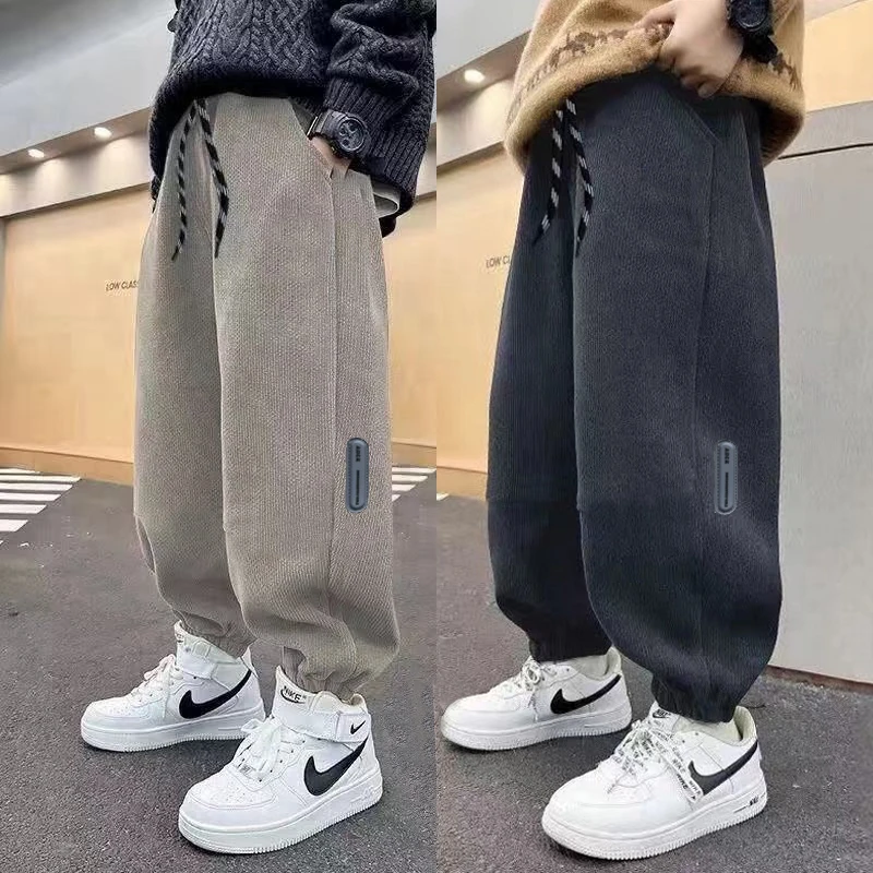 新款2003儿童男童女童运动裤宽松潮时尚裤子春秋中大童卫裤