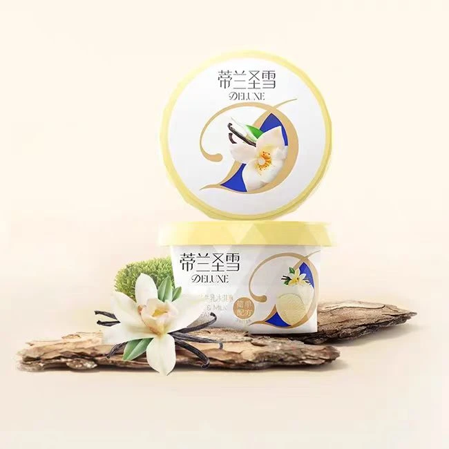 蒂兰圣雪香草冰淇凌浓郁生牛乳冰淇淋软糯奶香雪糕醇厚6杯组合装