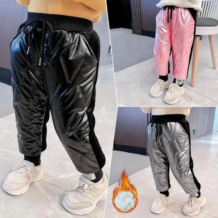 女宝宝加绒裤子秋冬外穿洋气中小童三层加厚棉裤1-3岁6女童保暖裤