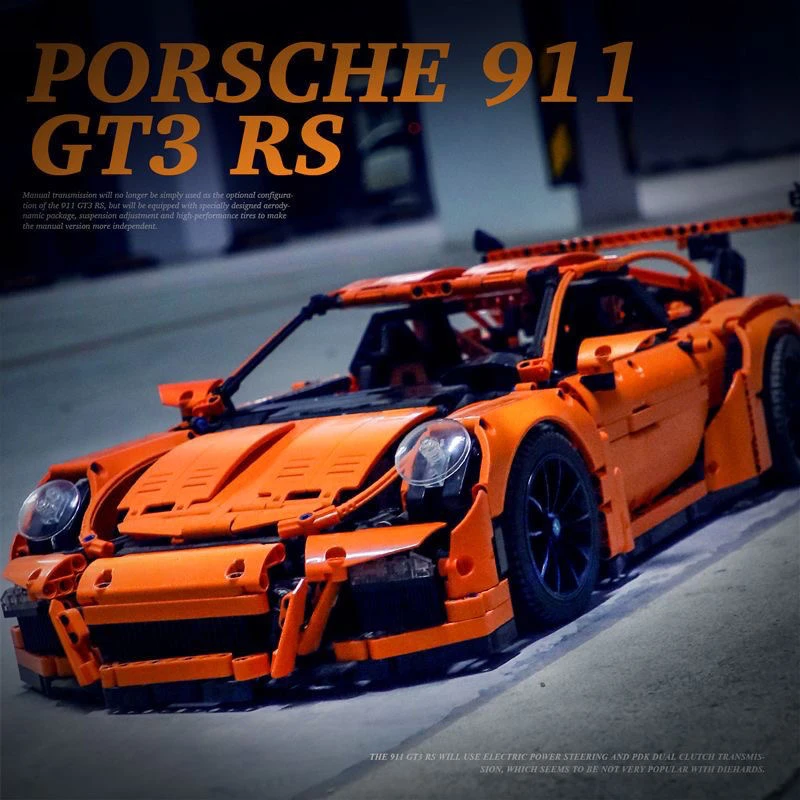 四大神车保时捷911GT3RS-42056(已绝版)复刻版跑车赛车机械组玩具