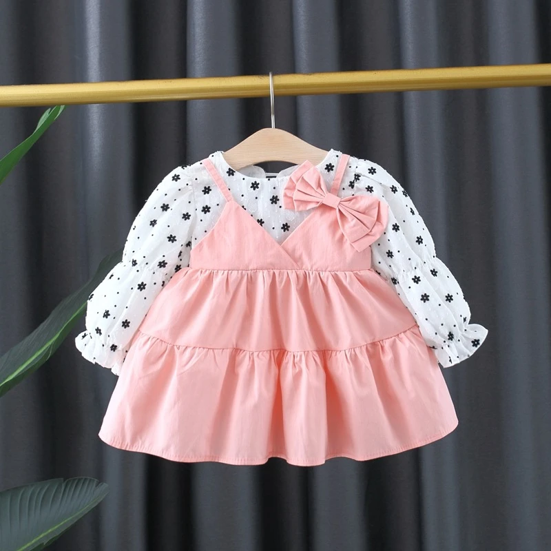 【换季清仓】夏季童装公主风粉色碎花裙0超仙婴儿小女孩小童裙子