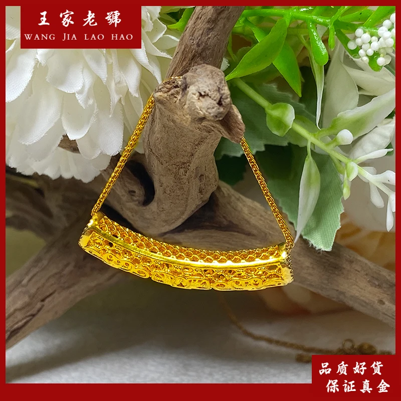 足金999蝴蝶花丝弯管黄金路路通百搭吊坠(不含链,克重多退少补)