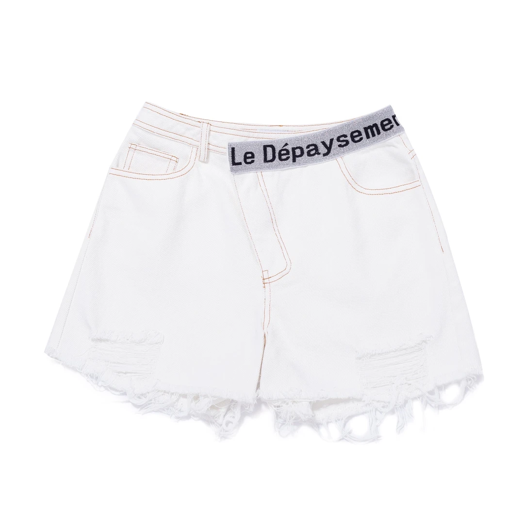 LE DEPAYSEMENT闪闪腰带牛仔短裤